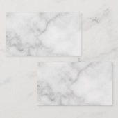 Carte Conseil Mariage Marbre blanc vide (Devant / Derrière)