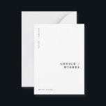 Carte Conseil Mariage minimaliste de typographie moderne chic<br><div class="desc">Célébrez votre journée de mariage spéciale avec cette belle d'une minimal moderne de typographie Mariage carte conseil. Avec ce design, vous pouvez vous concentrer sur l'événement élégant et simple mais classique dont vous avez toujours rêvé. Ne manquez pas la collection Mariage "Modern Chic Typography" correspondante dans la boutique Cher Beau...</div>