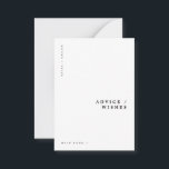 Carte Conseil Mariage minimaliste de typographie moderne chic<br><div class="desc">Célébrez votre journée de mariage spéciale avec cette belle d'une minimal moderne de typographie Mariage carte conseil. Avec ce design, vous pouvez vous concentrer sur l'événement élégant et simple mais classique dont vous avez toujours rêvé. Ne manquez pas la collection Mariage "Modern Chic Typography" correspondante dans la boutique Cher Beau...</div>