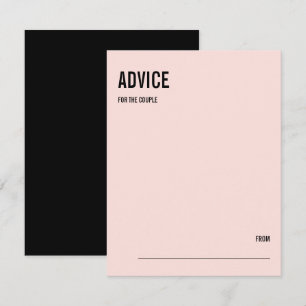 Carte conseil Mariage minimaliste de typographie r