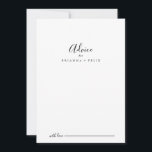 Carte Conseil Mariage minimaliste simple<br><div class="desc">Cette simple carte de conseil minimaliste pour mariage conviendra parfaitement à un mariage moderne. Le design sobre et élégant présente une typographie de script classique et sophistiquée en noir et blanc. Ces cartes sont parfaites pour un mariage, une douche nuptiale, un baby shower, une fête de remise de diplômes et...</div>