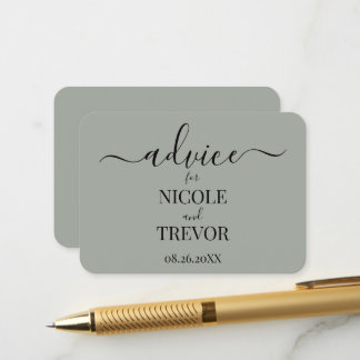 Carte Conseil Mariage Personnalisé Simple Minimaliste Personnali