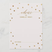 Carte Conseil Mariage Pois d'or (Devant)