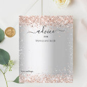 Carte conseil mariage rose en or argent