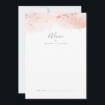 Carte Conseil Mariage rose Gold<br><div class="desc">Cette carte de conseil mariage rose or aquarelle est parfaite pour un mariage élégant et peut être utilisée pour n'importe quel événement. Le design fantaisiste est composé d'aquarelle rose vif neutre avec une belle parties scintillant en or faux rose. Ces cartes de conseil peuvent être utilisées comme alternative de livre...</div>