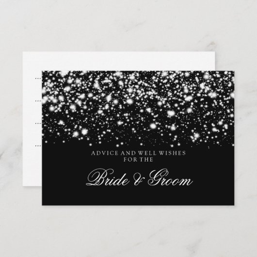 Carte conseil mariage Silver Midnight Glam (Devant / Derrière)
