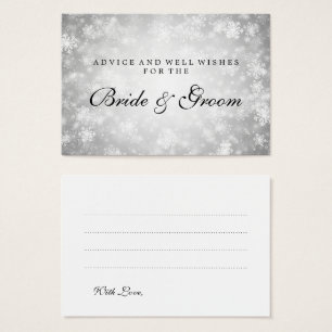Carte conseil mariage Silver Winter Wonderland