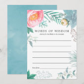 Carte Conseil Mariage Tropical Floral d'Été (Devant / Derrière)