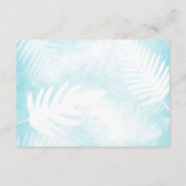 Carte Conseil Mariage Tropical Rose Turquoise RSVP (Dos)