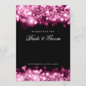 Carte Conseil Mariages Souhaits Lumières Étincelantes Rose (Dos)