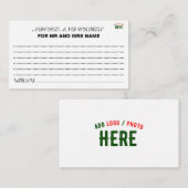 CARTE CONSEIL MARQUE BLANCHE MODERNE ET PERSONNALISABLE VÉRIFIÉE (Devant / Derrière)