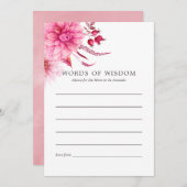 Carte Conseil Marsala - Bourgogne & Blush Automne Automne Automn (Devant / Derrière)