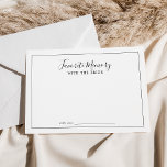Carte Conseil Mémoire Favorite Minimaliste Avec Le Jeu De Mariée<br><div class="desc">Cette mémoire minimaliste préférée avec la carte de jeu de la mariée est parfaite pour un wedding shower simple. Le design romantique moderne présente une typographie classique en noir et blanc associée à une calligraphie rustique mais élégante avec un style vintage lettré à la main. Personnalisable dans n'importe quelle couleur....</div>