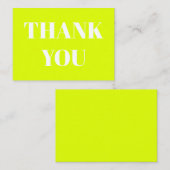 Carte Conseil Merci, Merci, vert néon chartreuse blanc (Devant / Derrière)