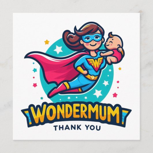 Carte Conseil Merci Mum ! T-shirt (Devant)