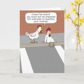 Carte Conseil mignon et amusant du poulet mou (Fleur jaune)