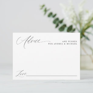 Carte Conseil Moderne Élégant Simple Mariage romantique