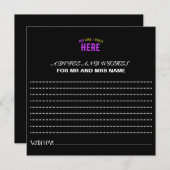 CARTE CONSEIL MODERNE ET MODERNE PERSONNALISABLE NOIR VÉRIFIÉ (Devant / Derrière)