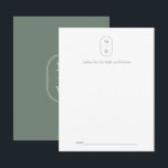 Carte Conseil Monogramme minimaliste Mariage vert<br><div class="desc">Carte de conseil Mariage minimaliste Monogram Sage Green. Personnalisez le texte personnalisé ci-dessus. Vous pouvez trouver d'autres éléments de coordination dans notre collection "Minimalist Monogram Sage Green & Moss Green Mariage". ***VEUILLEZ NOTER : TOUT LE MOT ET LE TEXTE ET LA COULEUR ARRIÈRE - PLAN SONT MODIFIABLES. Vous pouvez modifier...</div>