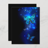 Carte Conseil Morpho Butterfly in the Dark Background (Devant / Derrière)