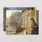 Carte Conseil Moscou. Hiver. sculpture de lions. (Devant / Derrière)