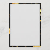 Carte Conseil Motif sans couture avec étoiles d'or (Dos)