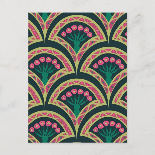 Carte Conseil motif vert en forme de coque (Devant)