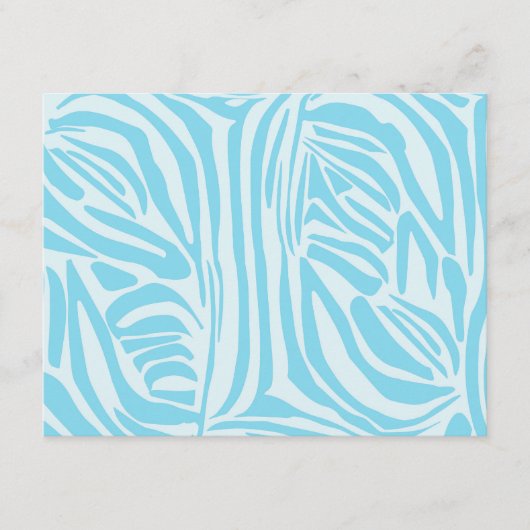Carte Conseil Motif Zèbre Bleu (Devant)