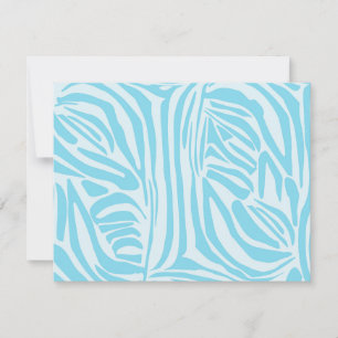 Carte Conseil Motif Zèbre Bleu