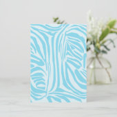 Carte Conseil Motif Zèbre Bleu (Debout devant)