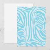 Carte Conseil Motif Zèbre Bleu (Devant / Derrière)