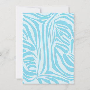Carte Conseil Motif Zèbre Bleu