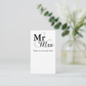 Carte Conseil Mr&Mrs Simple Elegant Typographie Mariage Wings (Debout devant)