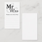 Carte Conseil Mr&Mrs Simple Elegant Typographie Mariage Wings (Devant / Derrière)