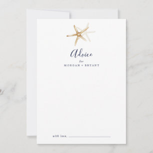 Carte Conseil Nautique moderne Mariage Starfish