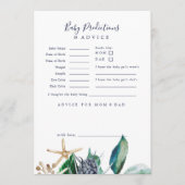 Carte Conseil Nautique moderne | Prédictions pour bébés vertes & (Devant)