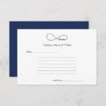 Carte Conseil Navy Blue Love Wedding Wishes & Advice Cards<br><div class="desc">Simple,  elegant and classic Navy Blue Love Infinity Wedding Wishes & Advice Cards.  Great for weddings,  bridal showers,  wedding rehearsal dinners and wedding anniversaries.  Customize the text to fit your party celebration needs.</div>