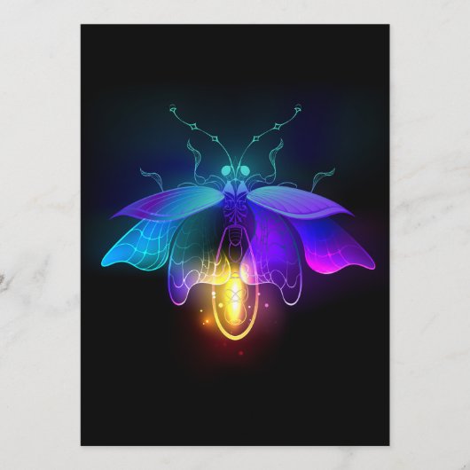 Carte Conseil Neon Firefly sur noir (Devant)