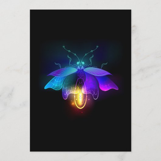 Carte Conseil Neon Firefly sur noir (Devant)