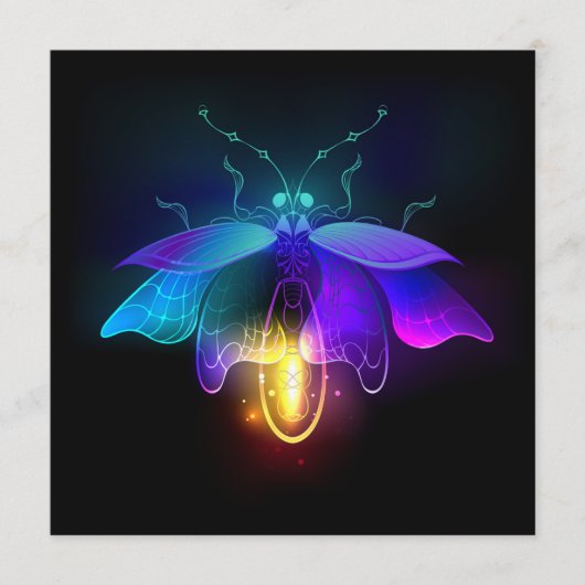 Carte Conseil Neon Firefly sur noir (Devant)