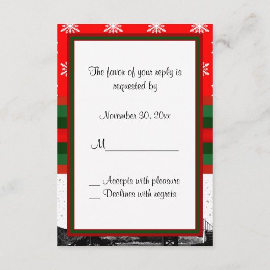 Carte Conseil Noël de San Francisco Skyline Red Snowflake (Dos)