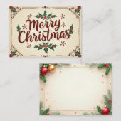 Carte Conseil Noël vintage (Devant / Derrière)