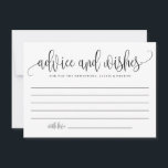 Carte Conseil Noir mignon Calligraphie Mariage bien souhaits<br><div class="desc">Demandez aux clients de donner leurs conseils et leurs souhaits avec cette carte de conseil personnalisable. Il dispose d'une calligraphie moderne noire et d'un motif fantaisiste confetti. Personnalisez en ajoutant vos propres détails. Vous pouvez également modifier l'image arrière en une photo ou toute autre image. Cette carte de conseil et...</div>