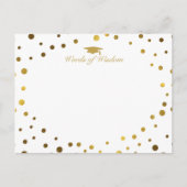 Carte Conseil notes d'avis de sagesse pour diplômé (Devant)