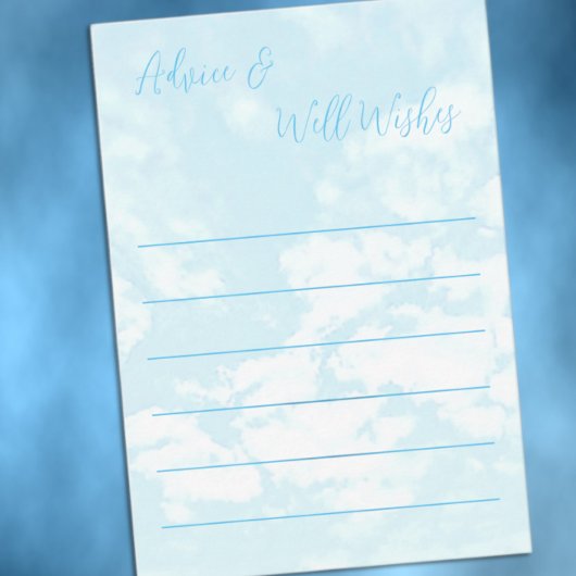 Carte Conseil Nous sommes sur le Baby shower Cloud Nine