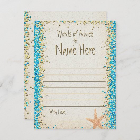 Carte conseil | Ocean Confetti (Devant / Derrière)