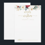 Carte Conseil Or classique Floral Mariage Paroles de sagesse<br><div class="desc">Cette carte de conseil classique à fleurs d'or est parfaite pour un mariage rustique. Le design se compose de fleurs blanches, bordeaux et dorées et de baies au feuillage vert disposées en bouquets élégants. Ces cartes sont parfaites pour un mariage, une douche nuptiale, un baby shower, une fête de remise...</div>