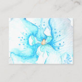 Carte Conseil Orchidée Turquoise, Seahorses Mariage (Dos)