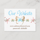 Carte Conseil Orchidée Turquoise, Seahorses Mariage (Devant)