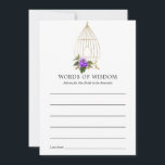 Carte Conseil Orné Vintage Birdcage Dentelle Fête des mariées fl<br><div class="desc">Cartes conseils vintages en dentelle blanche avec des cages dorées ornées de fleurs scintillantes.</div>